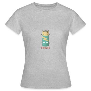 Bipolar Batterie - Frauen T-Shirt - Grau meliert - Vorne - AI Model Female 172 dark (172cm)