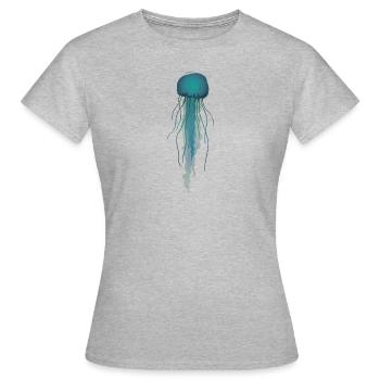 tentacules de méduses - T-shirt Femme - gris chiné - Devant - AI Model Female 172 dark (172cm)