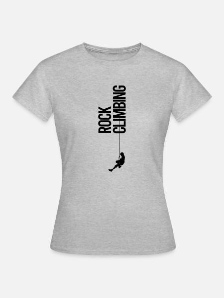 Felsklettern - Frauen T-Shirt - Grau meliert