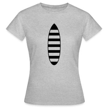 Planche de surf - T-shirt Femme - gris chiné - Devant - AI Model Female 172 dark (172cm)