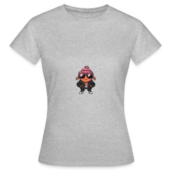 Crabe Crabe Hiver - T-shirt Femme - gris chiné - Devant - AI Model Female 172 dark (172cm)