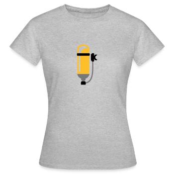 Volunteer Fire Department - Cadeau de protection respiratoire - T-shirt Femme - gris chiné - Devant - AI Model Female 172 dark (172cm)