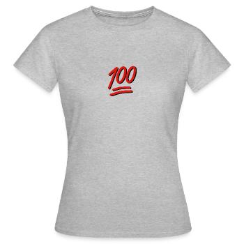100 - Frauen T-Shirt - Grau meliert - Vorne - AI Model Female 172 dark (172cm)