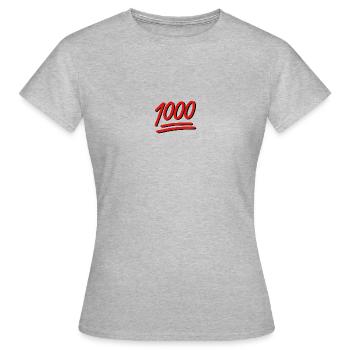 1000 - Frauen T-Shirt - Grau meliert - Vorne - AI Model Female 172 dark (172cm)