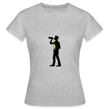 Trinker Bier - Frauen T-Shirt - Grau meliert - Vorne - AI Model Female 172 dark (172cm)