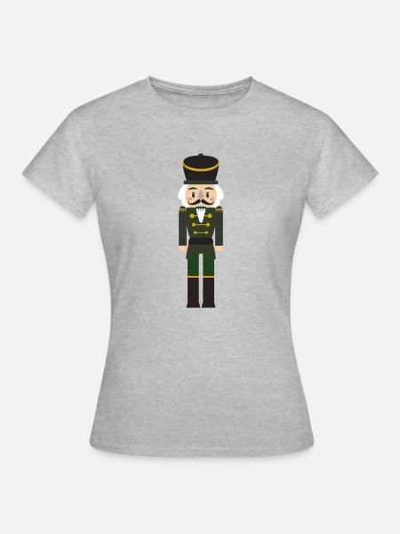 Weihnachtspullover Nussknacker - Frauen T-Shirt - Grau meliert