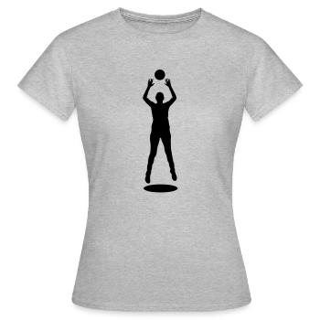 Volleyball Setter Silhouette - Women's T-Shirt - heather grey - Front - AI Model Female 172 dark (172cm)