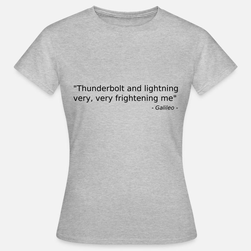 Thunderbold and Lightning - Galileo - Queen - - Frauen T-Shirt - Grau meliert