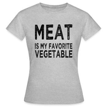 Grillen Metzger Schlachter Koch Fleischer Steak - Frauen T-Shirt - Grau meliert - Vorne - AI Model Female 172 dark (172cm)