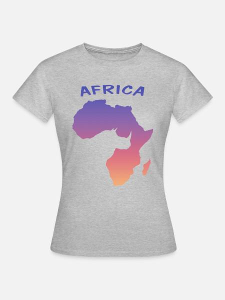 Africa - Frauen T-Shirt - Grau meliert