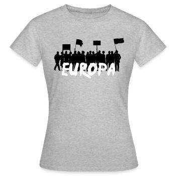Europe - T-shirt Femme - gris chiné - Devant - AI Model Female 172 dark (172cm)