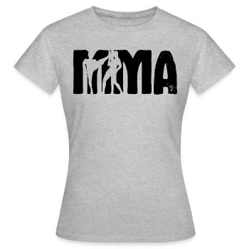 MMA Arts Martiaux Mixtes Kickboxing Arts Martiaux - T-shirt Femme - gris chiné - Devant - AI Model Female 172 dark (172cm)