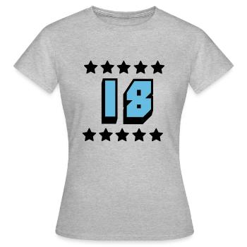 18th birthday - Women's T-Shirt - heather grey - Front - AI Model Female 172 dark (172cm)