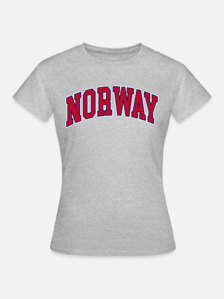 Norwegen Norway - Frauen T-Shirt - Grau meliert