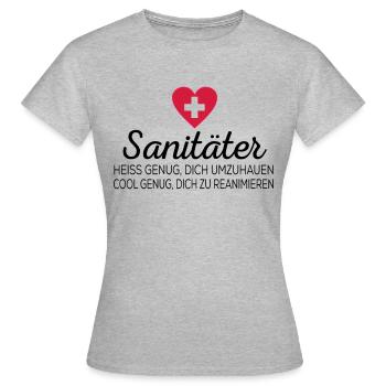 Sanitäter - Frauen T-Shirt - Grau meliert - Vorne - AI Model Female 172 dark (172cm)