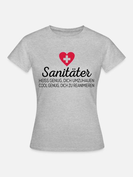 Sanitäter - Frauen T-Shirt - Grau meliert