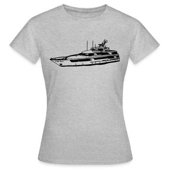 yacht - T-shirt Femme - gris chiné - Devant - AI Model Female 172 dark (172cm)