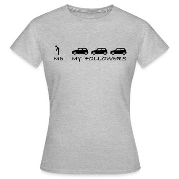 Ich und meine Follower | alter Mann, Altenheim - Frauen T-Shirt - Grau meliert - Vorne - AI Model Female 172 dark (172cm)