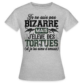 Tortue Animal Tortuga Reptile Cadeau Humour Océan - T-shirt Femme - gris chiné - Devant - AI Model Female 172 dark (172cm)