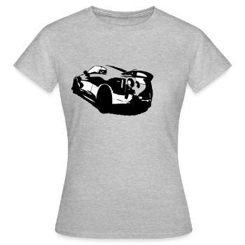 GTR - Frauen T-Shirt - Grau meliert - Vorne - AI Model Female 172 dark (172cm)