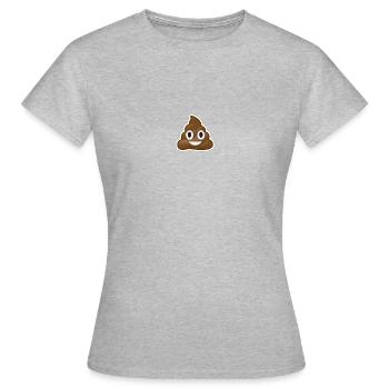 Tas de merde emoji - T-shirt Femme - gris chiné - Devant - AI Model Female 172 dark (172cm)