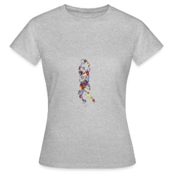 Basket-ball - T-shirt Femme - gris chiné - Devant - AI Model Female 172 dark (172cm)