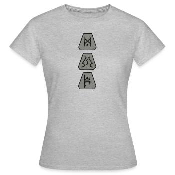 Enigma - Puzzle - Rune Word - Armor - T-Shirt - Women's T-Shirt - heather grey - Front - AI Model Female 172 dark (172cm)