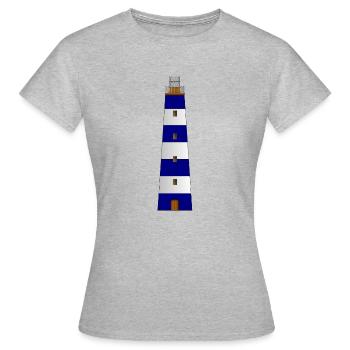 leuchtturm lighthouse coast kueste ocean sea meer1 - Frauen T-Shirt - Grau meliert - Vorne - AI Model Female 172 dark (172cm)