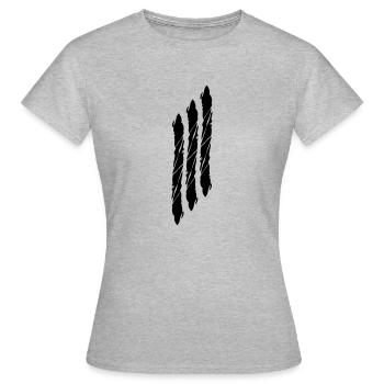 3 dashes strip lines - Women's T-Shirt - heather grey - Front - AI Model Female 172 dark (172cm)