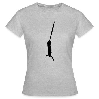 bungee springen - Frauen T-Shirt - Grau meliert - Vorne - AI Model Female 172 dark (172cm)