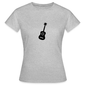 Guitare Acoustique - T-shirt Femme - gris chiné - Devant - AI Model Female 172 dark (172cm)
