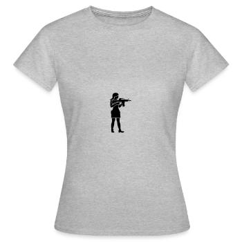 Femme soldat femme - T-shirt Femme - gris chiné - Devant - AI Model Female 172 dark (172cm)