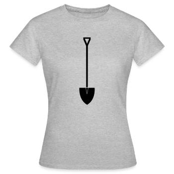 schaufel - Frauen T-Shirt - Grau meliert - Vorne - AI Model Female 172 dark (172cm)