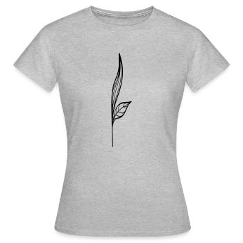flower - Women's T-Shirt - heather grey - Front - AI Model Female 172 dark (172cm)