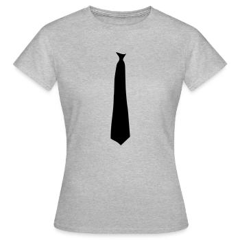 tie - Women's T-Shirt - heather grey - Front - AI Model Female 172 dark (172cm)