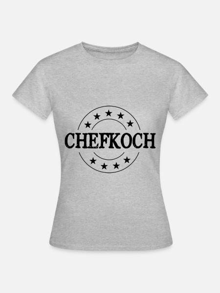 Chefkoch Kochen - Frauen T-Shirt - Grau meliert