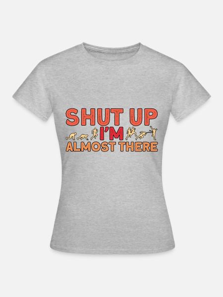 Halbmarathon Laufen Joggen Geschenk - Frauen T-Shirt - Grau meliert