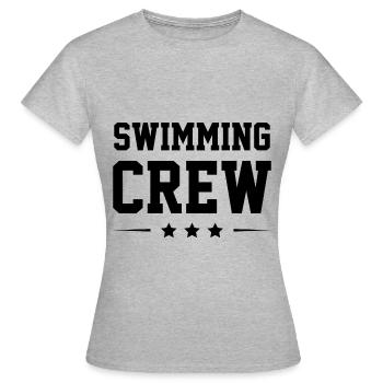 Équipage de natation - T-shirt Femme - gris chiné - Devant - AI Model Female 172 dark (172cm)