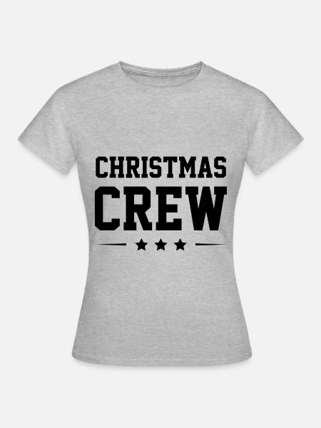 Christmas Crew - Frauen T-Shirt - Grau meliert