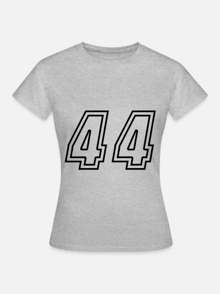 44 Zahl nummer - Frauen T-Shirt - Grau meliert