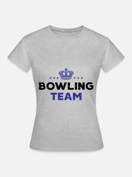 Bowling Team - Frauen T-Shirt - Grau meliert