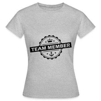 Membres de l’équipe - T-shirt Femme - gris chiné - Devant - AI Model Female 172 dark (172cm)
