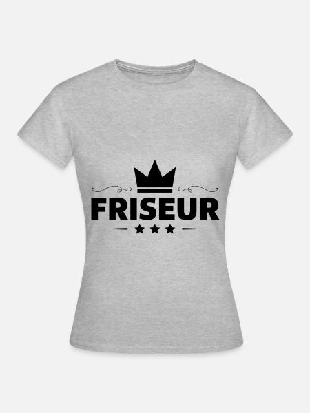 Friseur Beruf - Frauen T-Shirt - Grau meliert