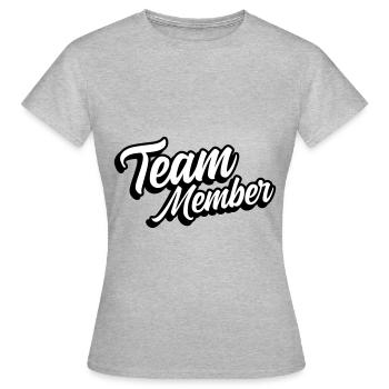 Membres de l’équipe - T-shirt Femme - gris chiné - Devant - AI Model Female 172 dark (172cm)