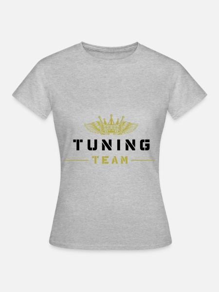Tuning Team - Frauen T-Shirt - Grau meliert