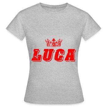 Luca - T-shirt Femme - gris chiné - Devant - AI Model Female 172 dark (172cm)