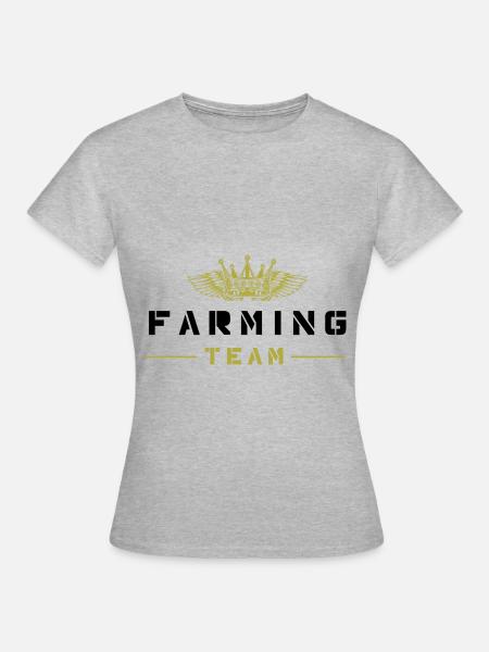 Farming Team - Frauen T-Shirt - Grau meliert