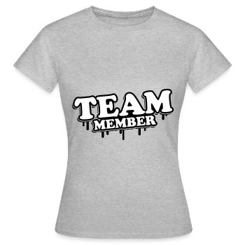 Membres de l’équipe - T-shirt Femme - gris chiné - Devant - AI Model Female 172 dark (172cm)