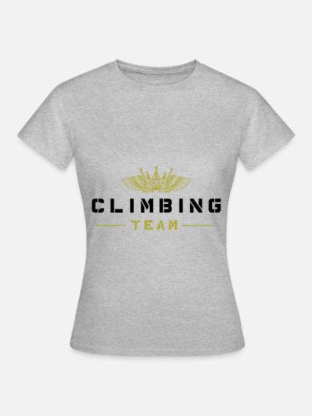 Climbing Team - Frauen T-Shirt - Grau meliert