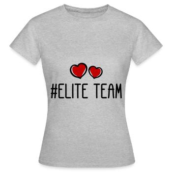 Amour du cœur de l’équipe d’élite - T-shirt Femme - gris chiné - Devant - AI Model Female 172 dark (172cm)